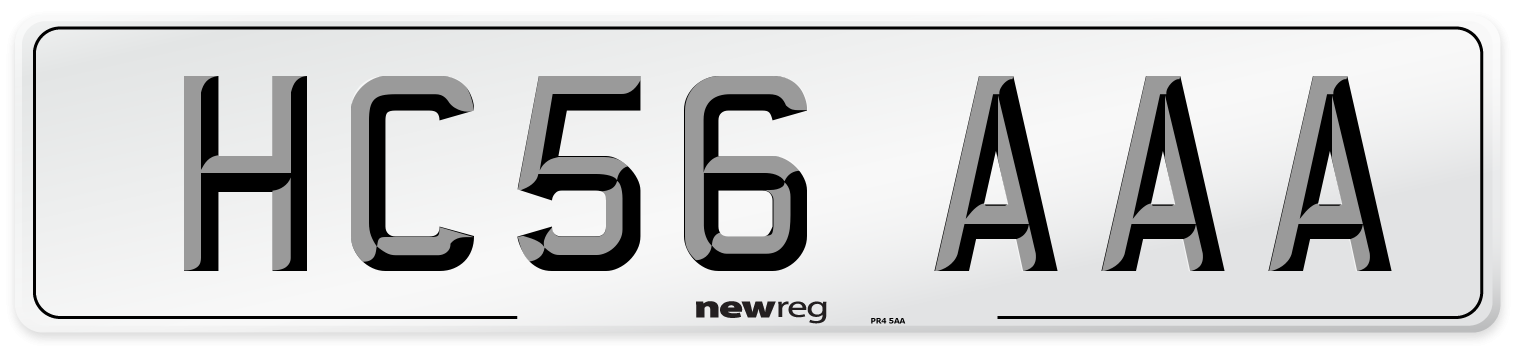 HC56 AAA Number Plate from New Reg